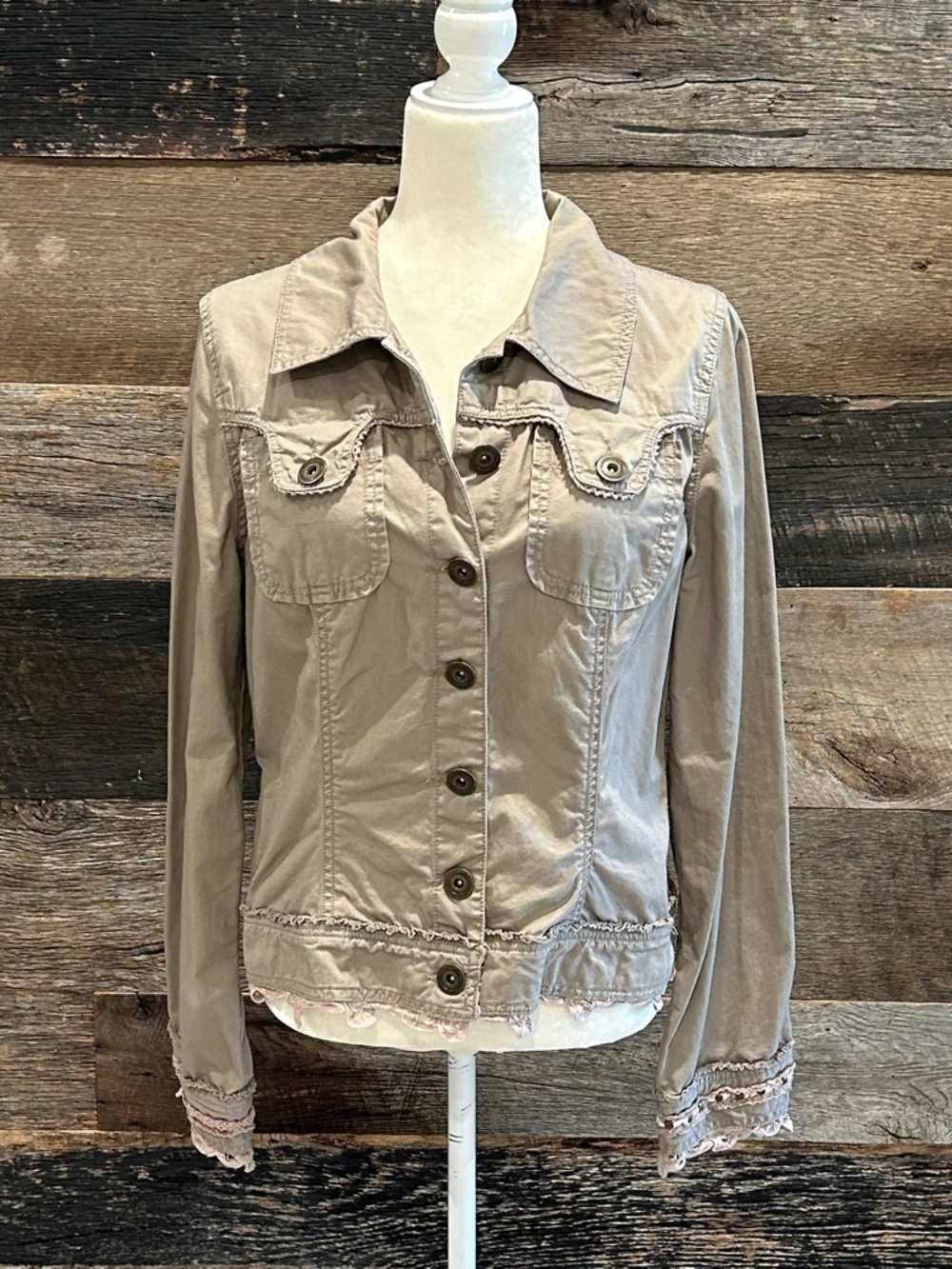 Twill Twenty Two Tan 100% Cotton Twill Jacket.  Large (runs small)